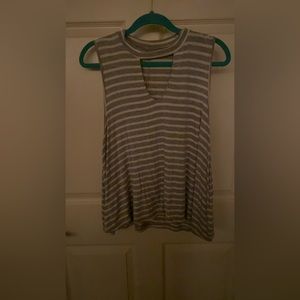 Stripped Sleeveless Top